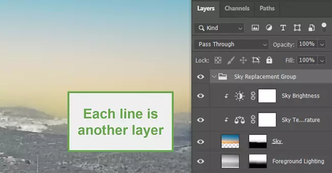 How to use layers in Photoshop  for create project?