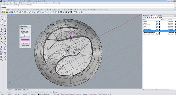 Mesh hole fill